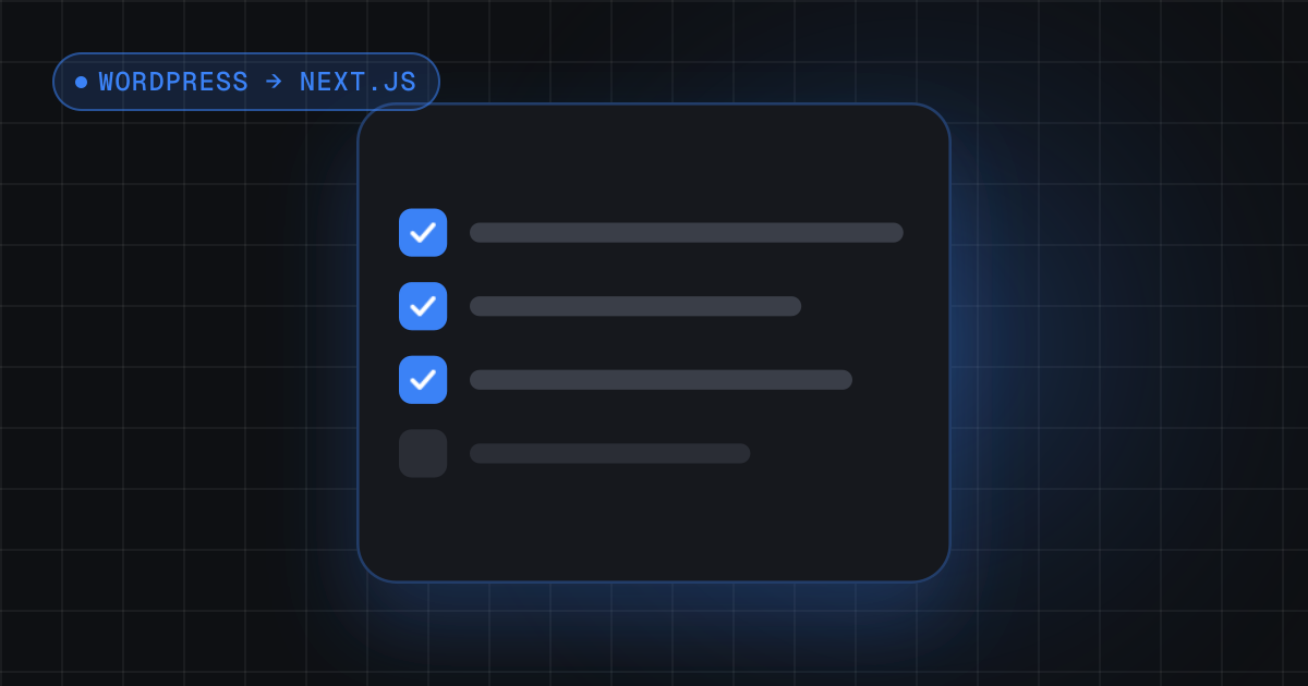 Cover illustration for “WordPress to Next.js migration: the checklist that protects your SEO”